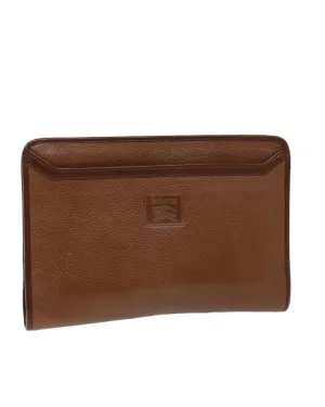Leather Brown Clutch Bag for Women