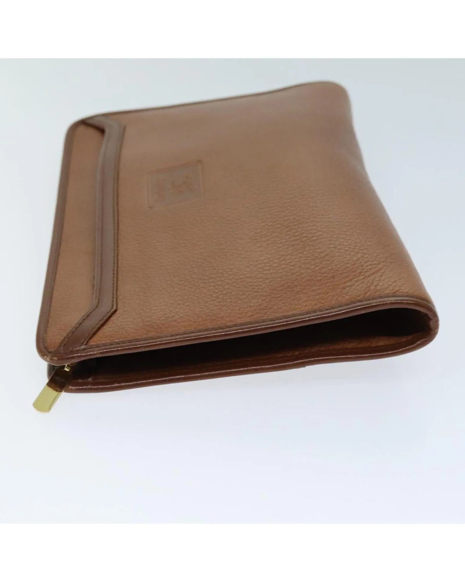 Leather Brown Clutch Bag for Women