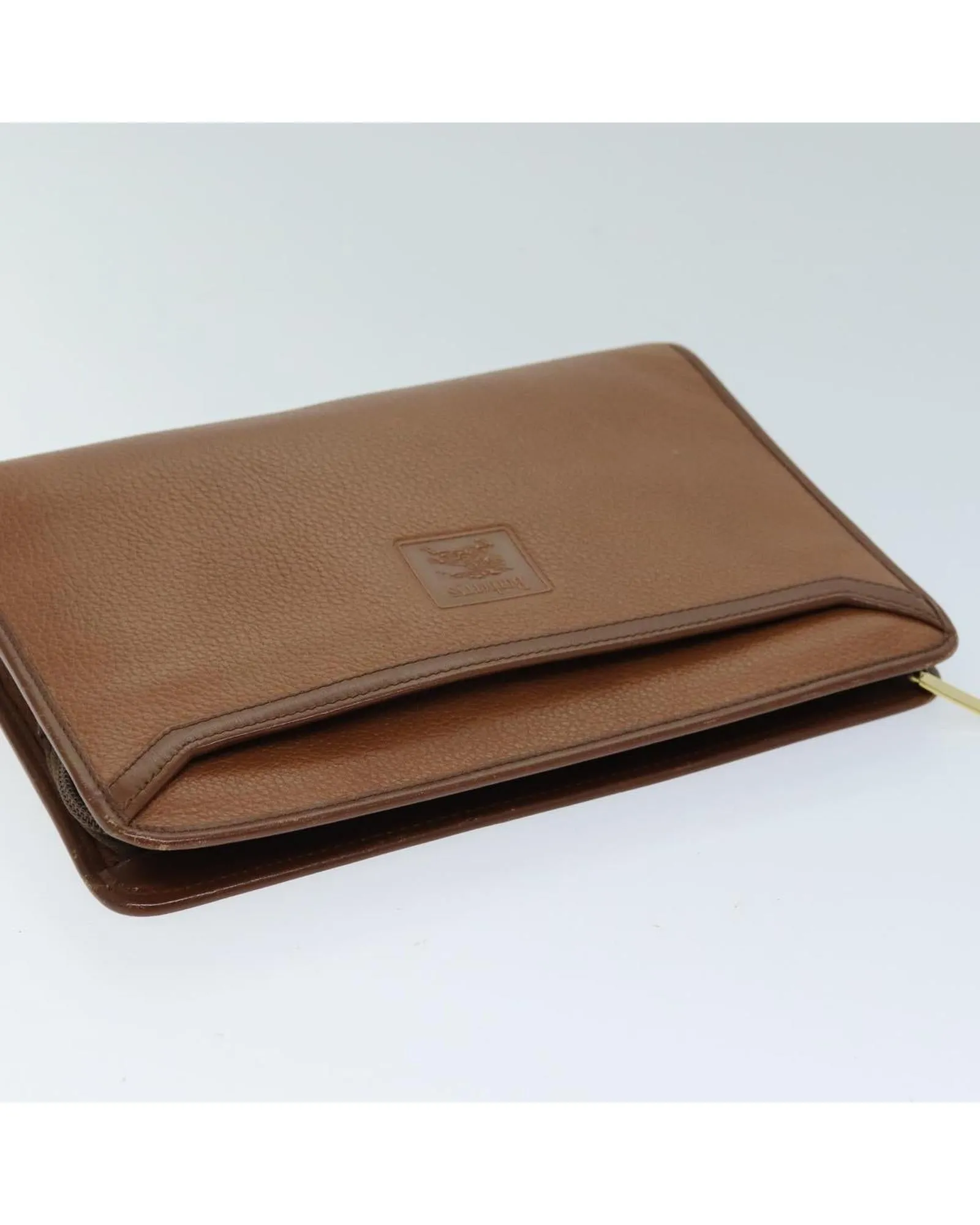 Leather Brown Clutch Bag for Women