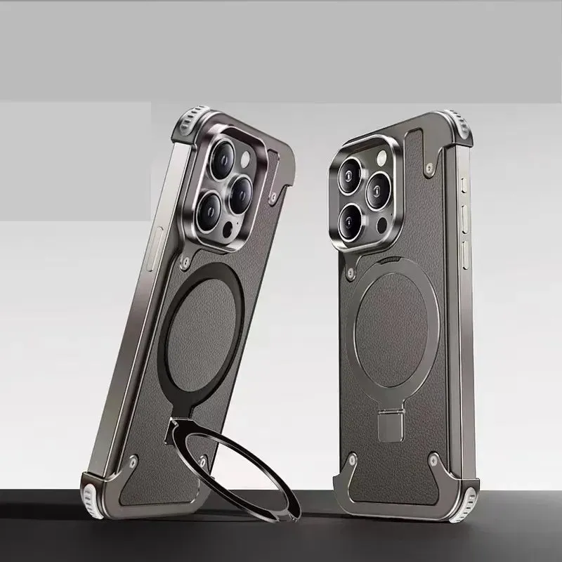 Magsafe stand bezel-less series phone case for iPhone 15Promax iPhone15Pro iPhone14Pro iPhone 14Promax