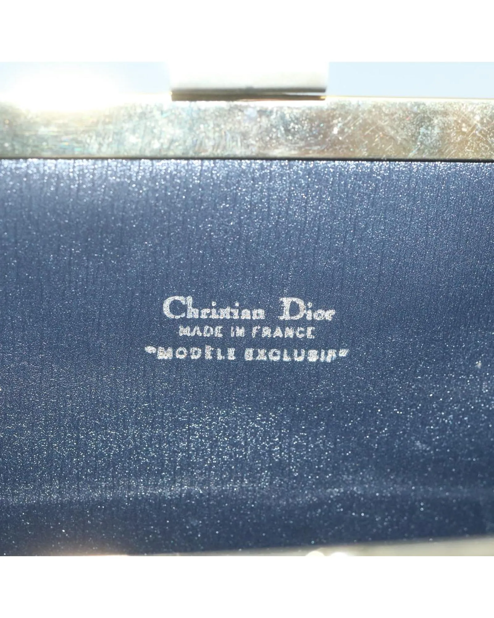 Navy Trotter Canvas Clutch Bag for Women by Christian Dior