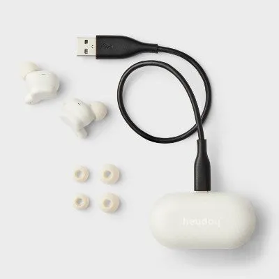 Heyday Stone White True Wireless Earbuds with Active Noise Cancellation - Bluetooth
