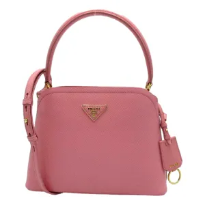 Prada Medium Saffiano Leather Prada Matinee Handbag Petalo Pink