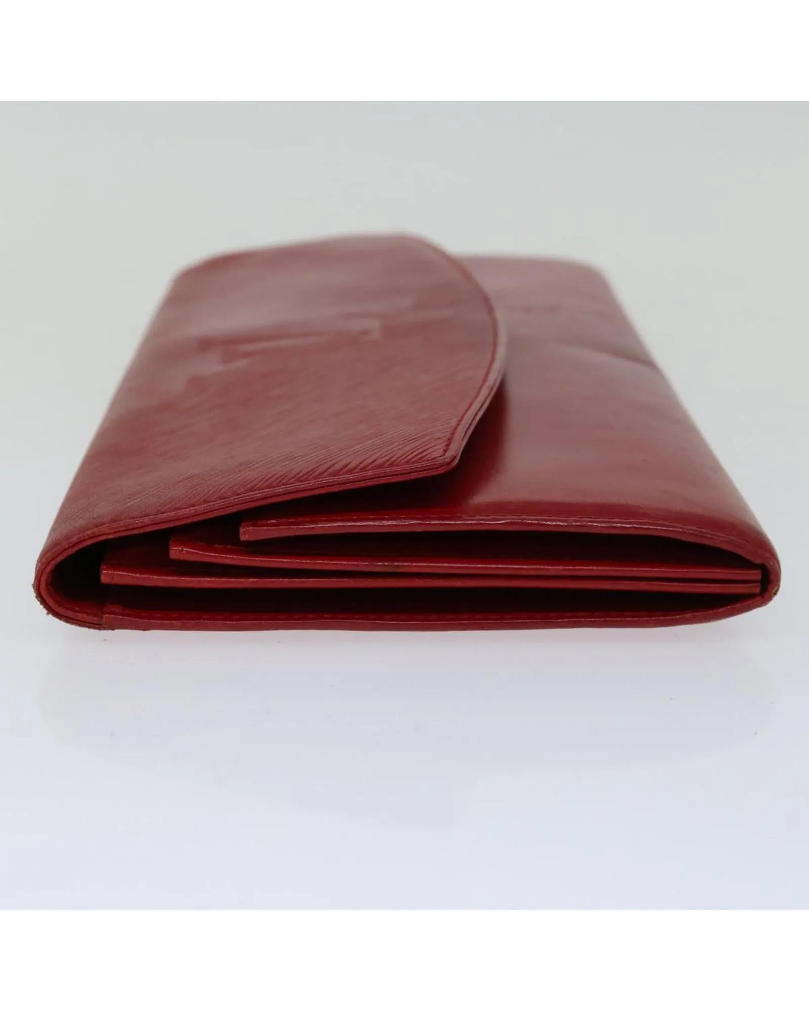 Red Leather Clutch Bag with Accessories - Authentic Louis Vuitton