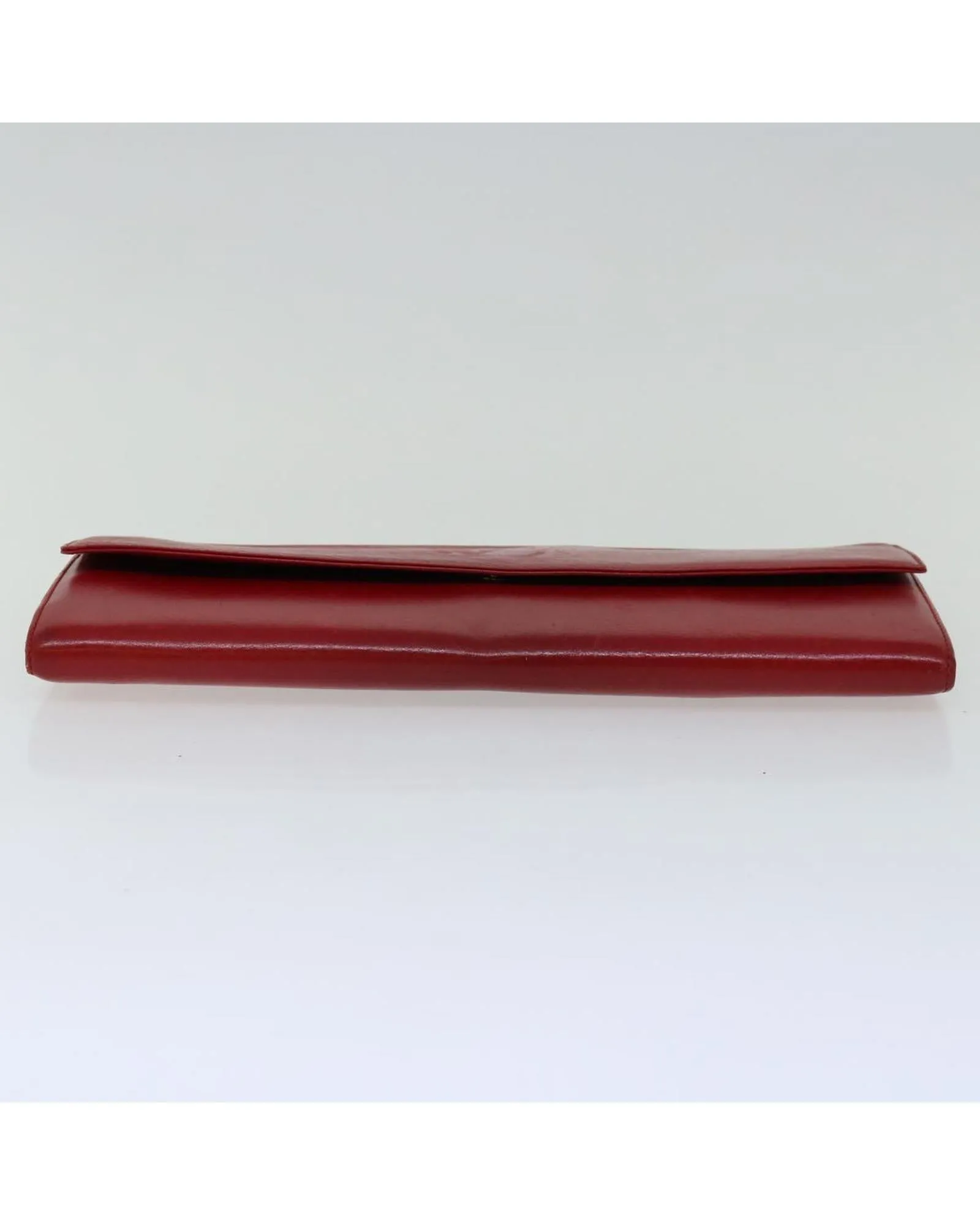 Red Leather Clutch Bag with Accessories - Authentic Louis Vuitton