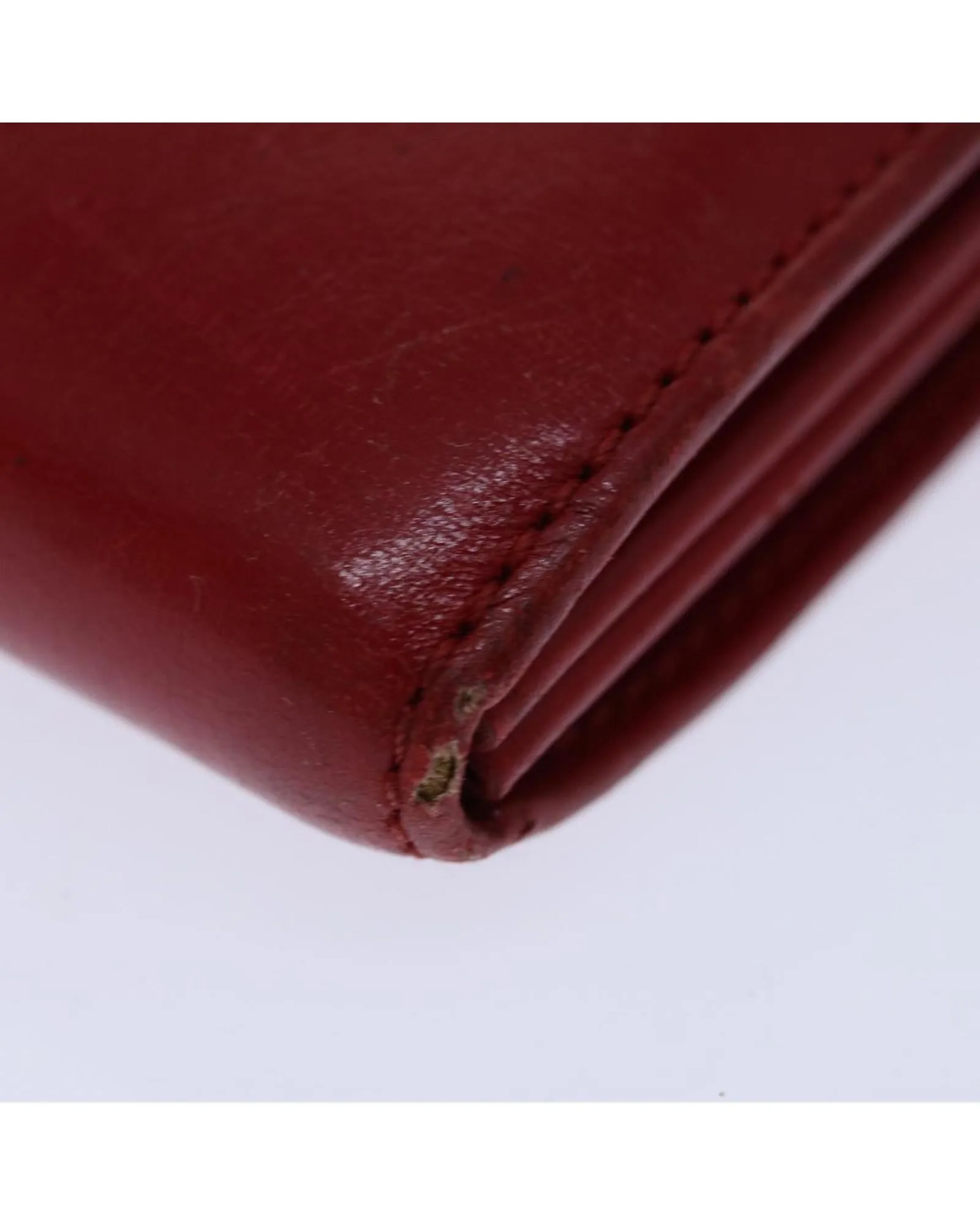 Red Leather Clutch Bag with Accessories - Authentic Louis Vuitton