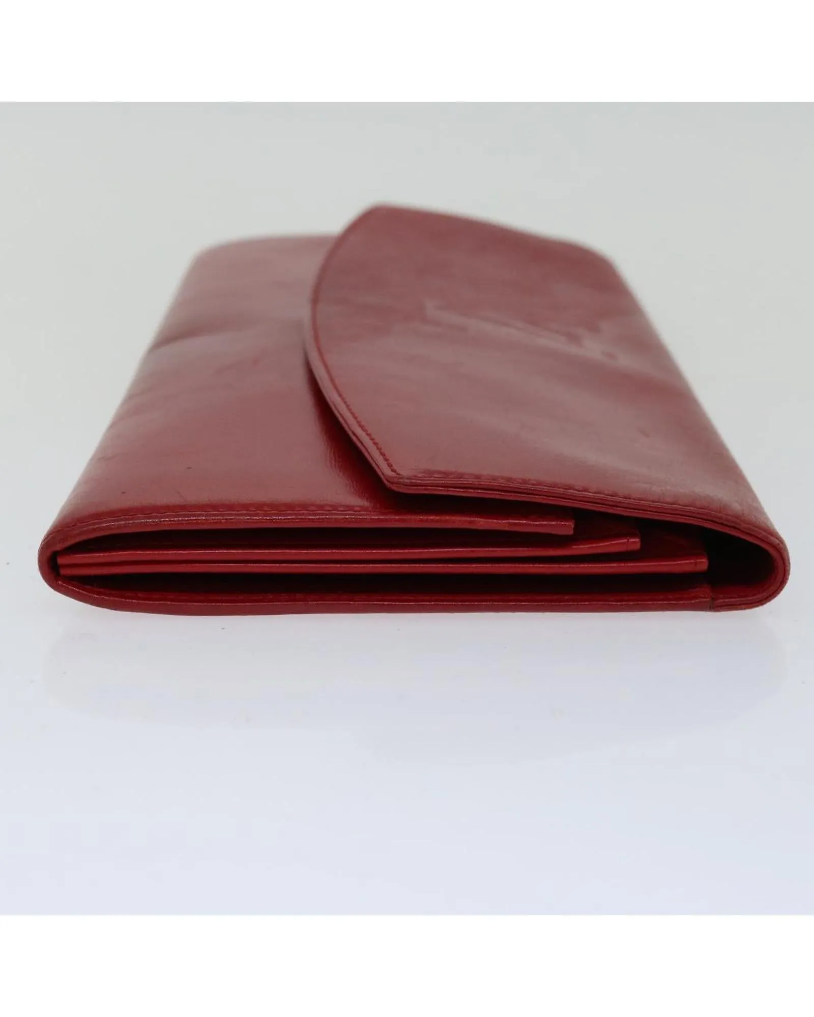 Red Leather Clutch Bag with Accessories - Authentic Louis Vuitton