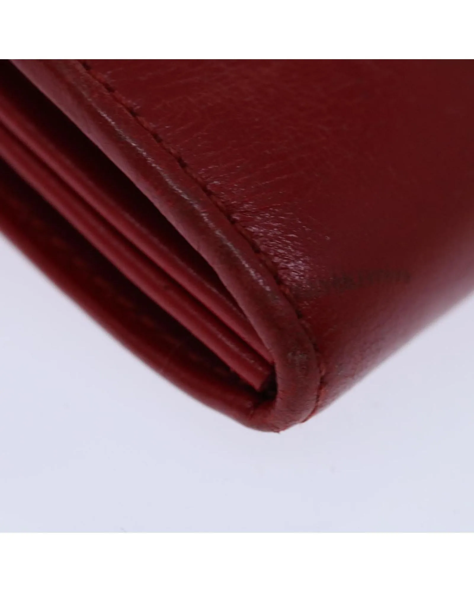 Red Leather Clutch Bag with Accessories - Authentic Louis Vuitton