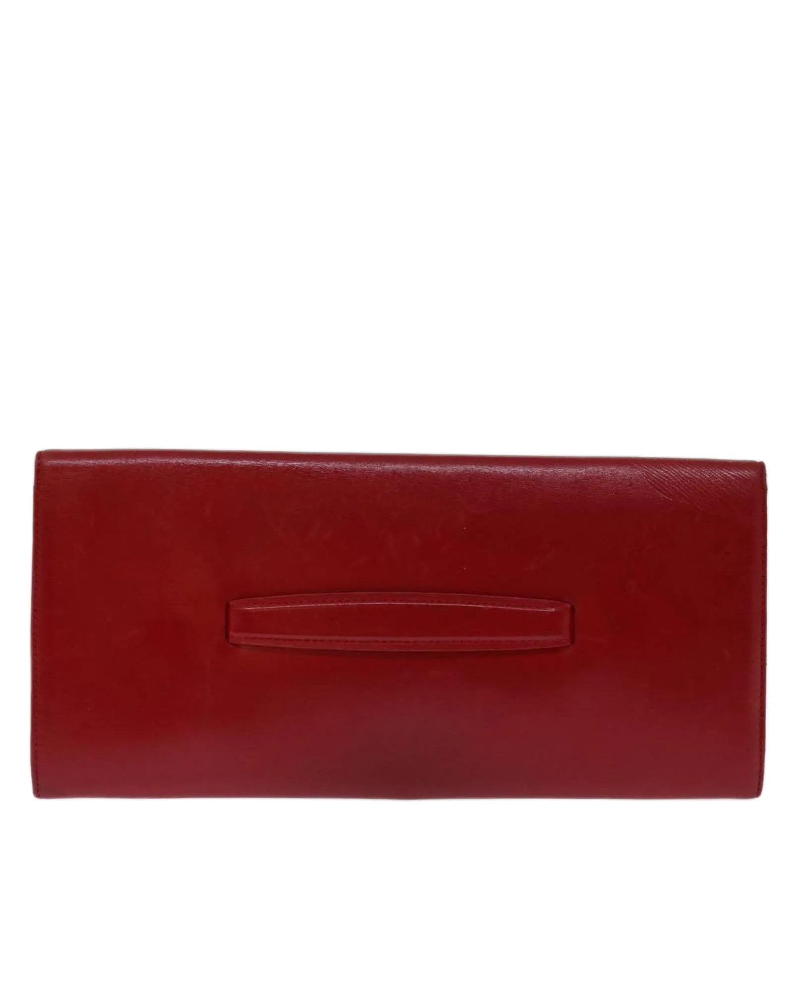 Red Leather Clutch Bag with Accessories - Authentic Louis Vuitton