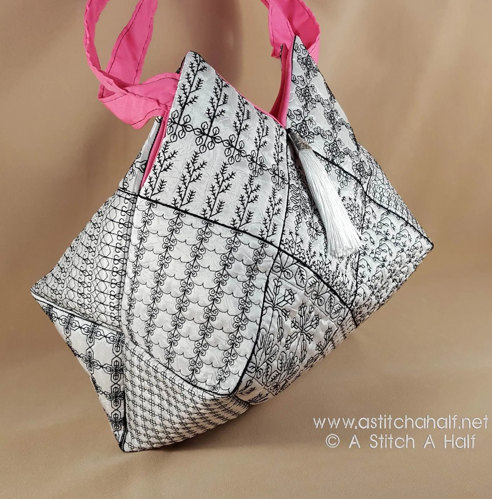 Sofia Spanish Blackwork Quilt Blocks and Tote Bag
