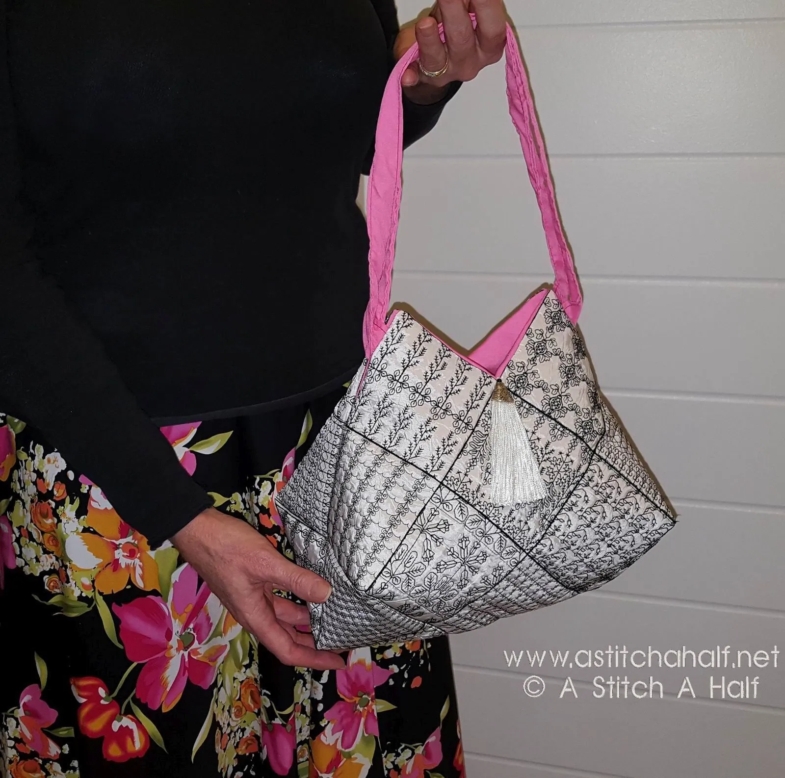 Sofia Spanish Blackwork Quilt Blocks and Tote Bag