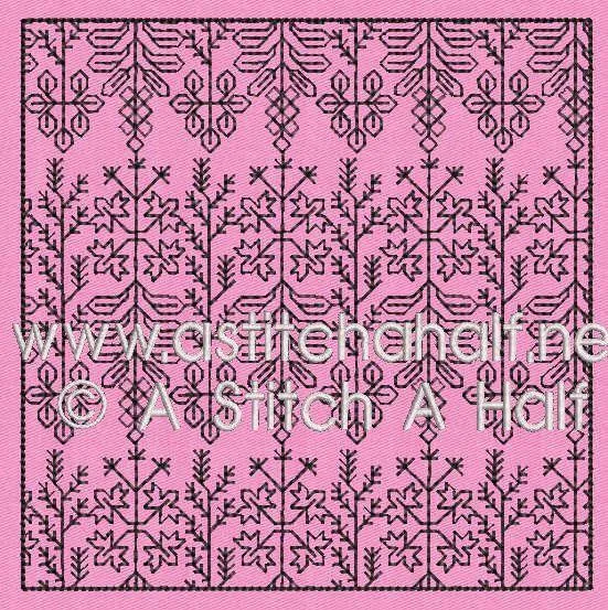 Sofia Spanish Blackwork Quilt Blocks and Tote Bag