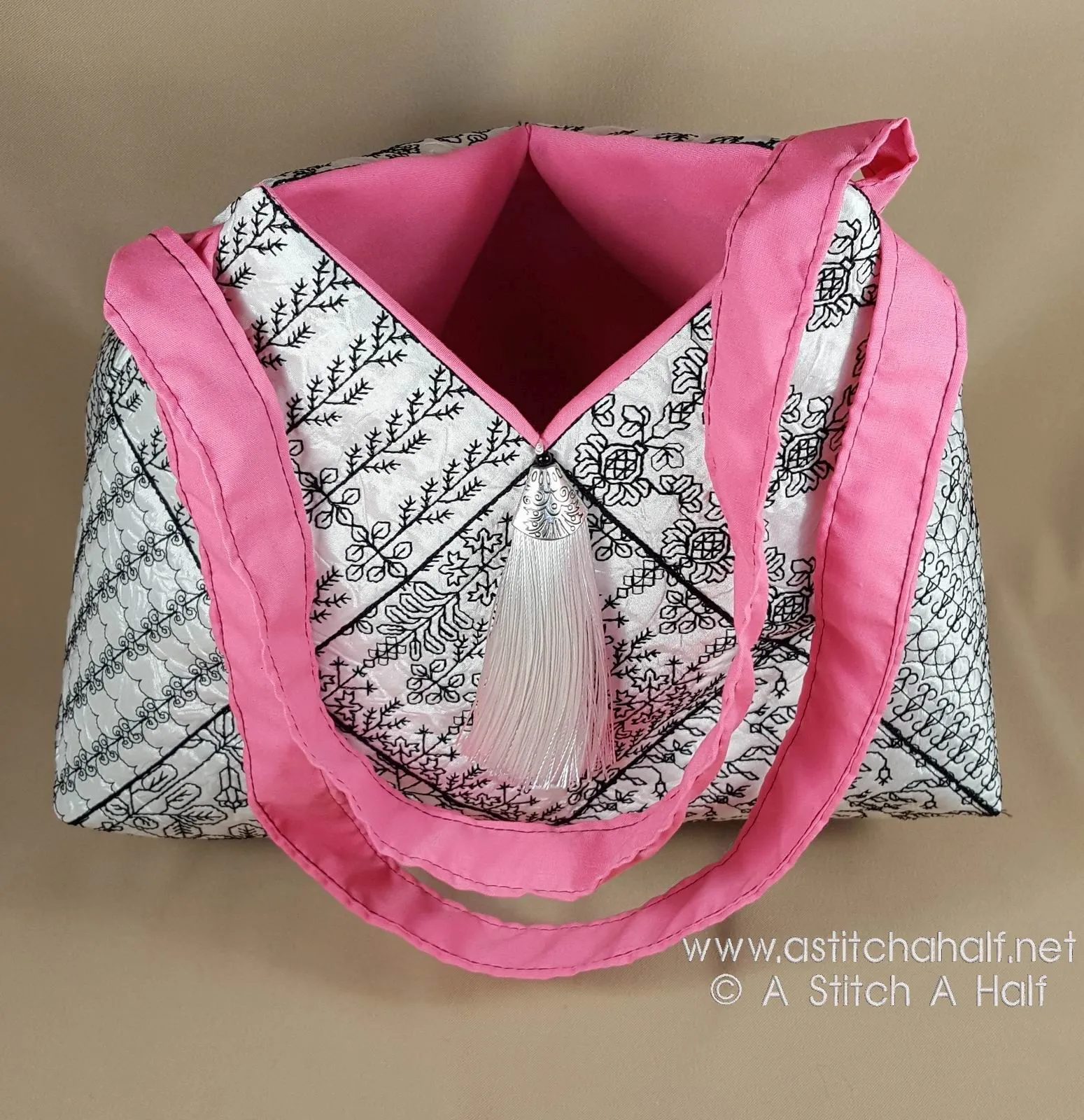 Sofia Spanish Blackwork Quilt Blocks and Tote Bag