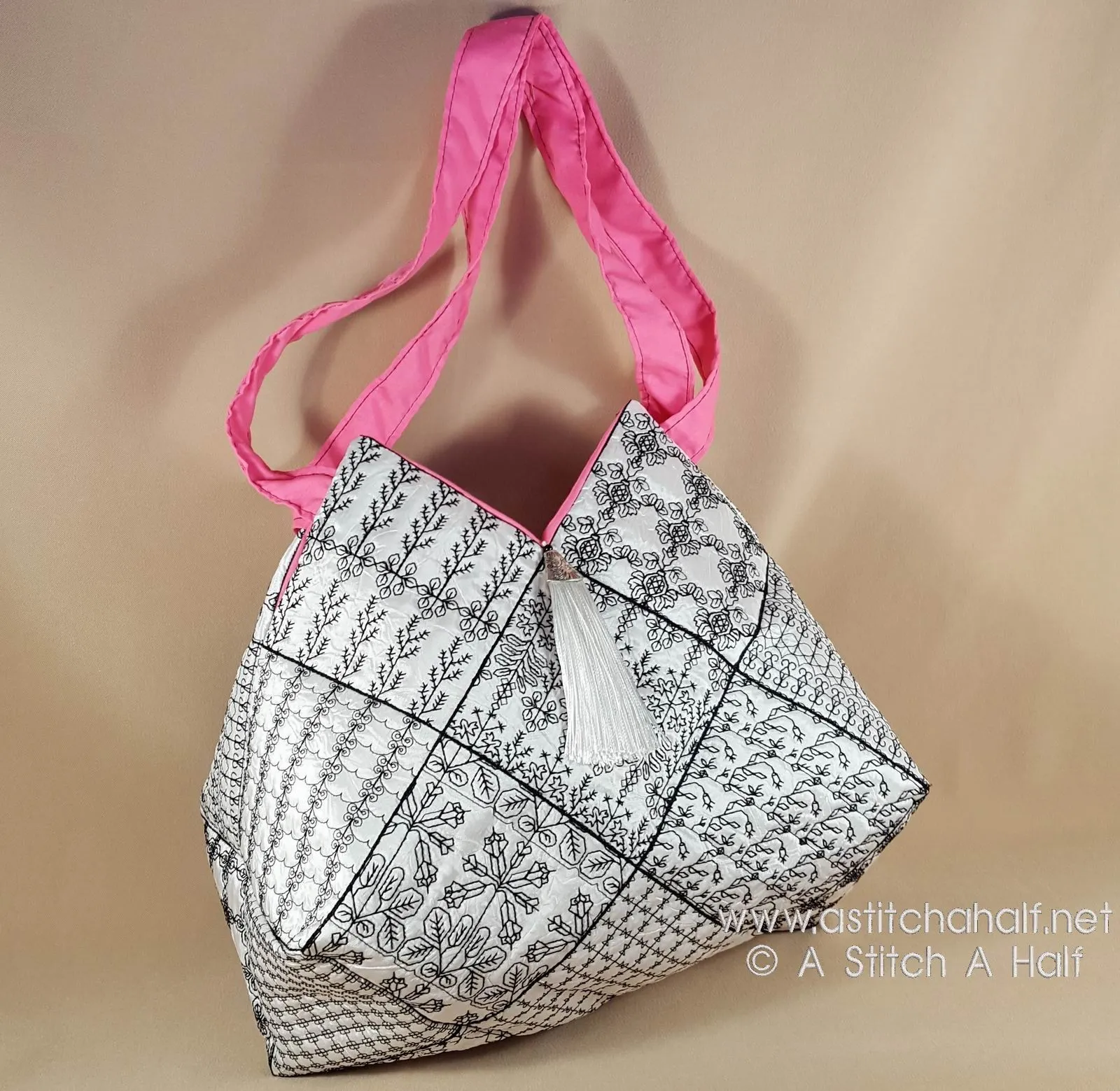 Sofia Spanish Blackwork Quilt Blocks and Tote Bag