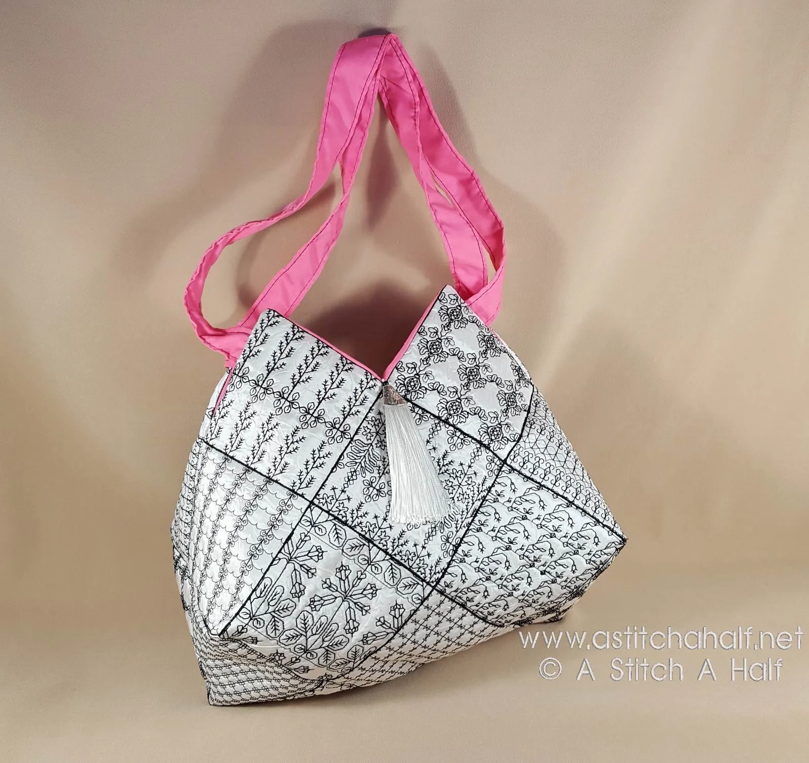 Sofia Spanish Blackwork Quilt Blocks and Tote Bag