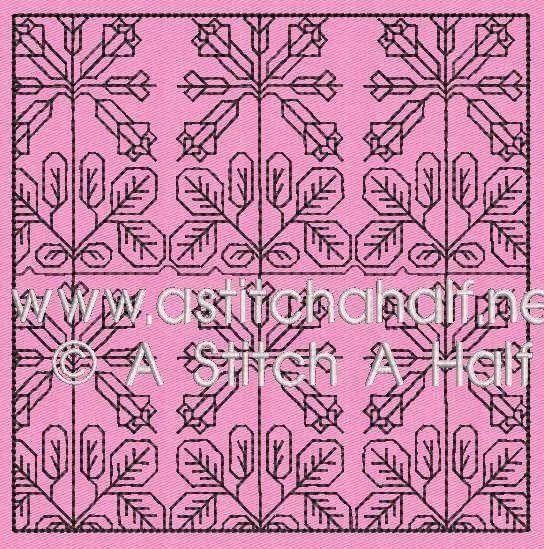 Sofia Spanish Blackwork Quilt Blocks and Tote Bag