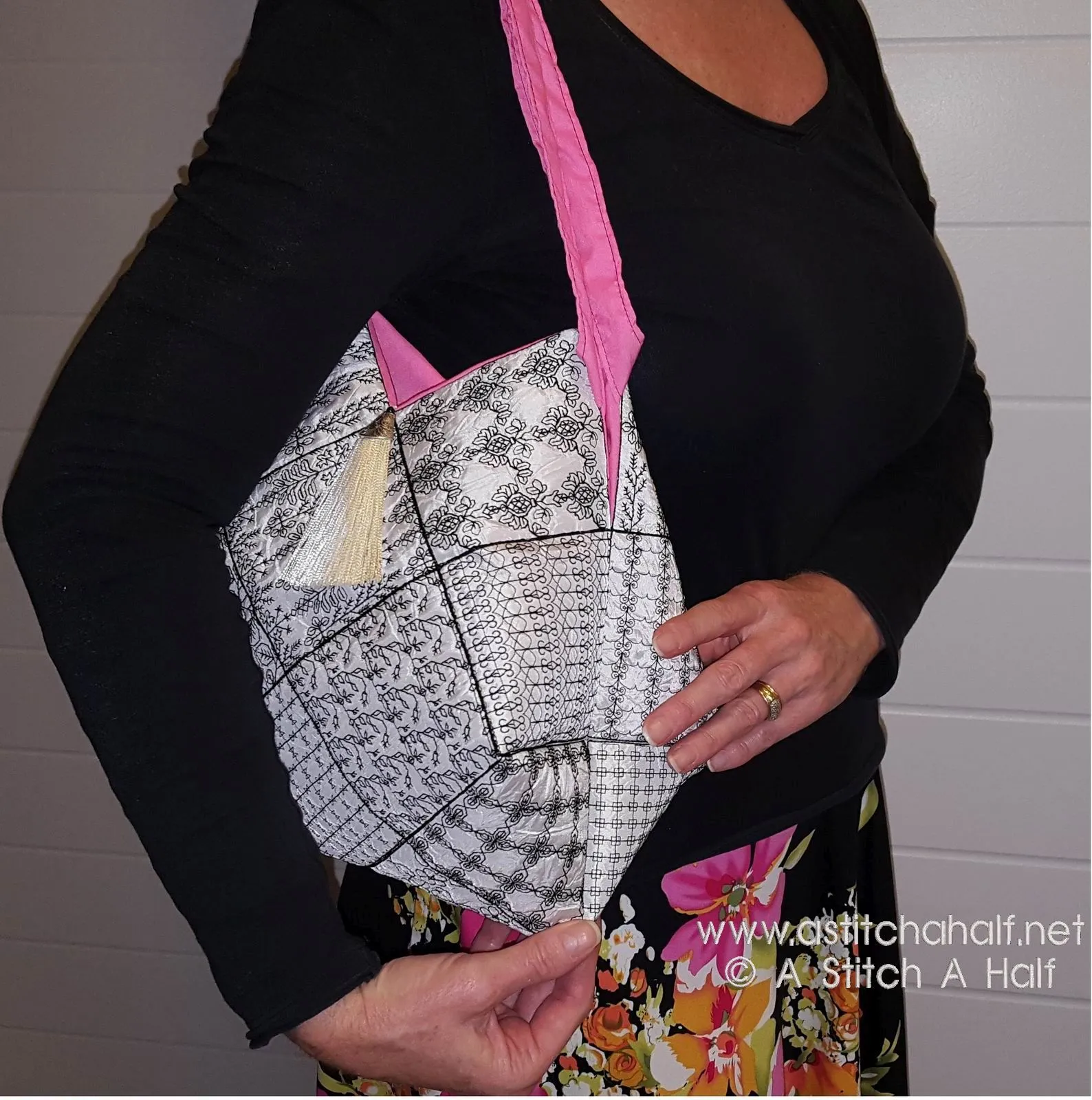 Sofia Spanish Blackwork Quilt Blocks and Tote Bag