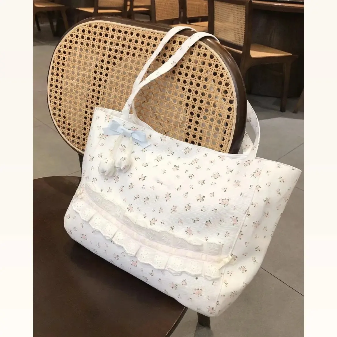 TAVIMART  -  Sweet Kawaii Y2k Aesthetic Chic Shoulder Bags Fashion Casual Elegant Underarm Bag Fairy All Match Flower Bow Women's Handbags
