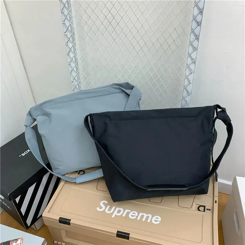 UAKISS  -    Women Fashion Shoulder Bags 2024 Simple Solid Student Canvas Shopper Casual Large Capacity Tote Bag Luxury Women Handbags