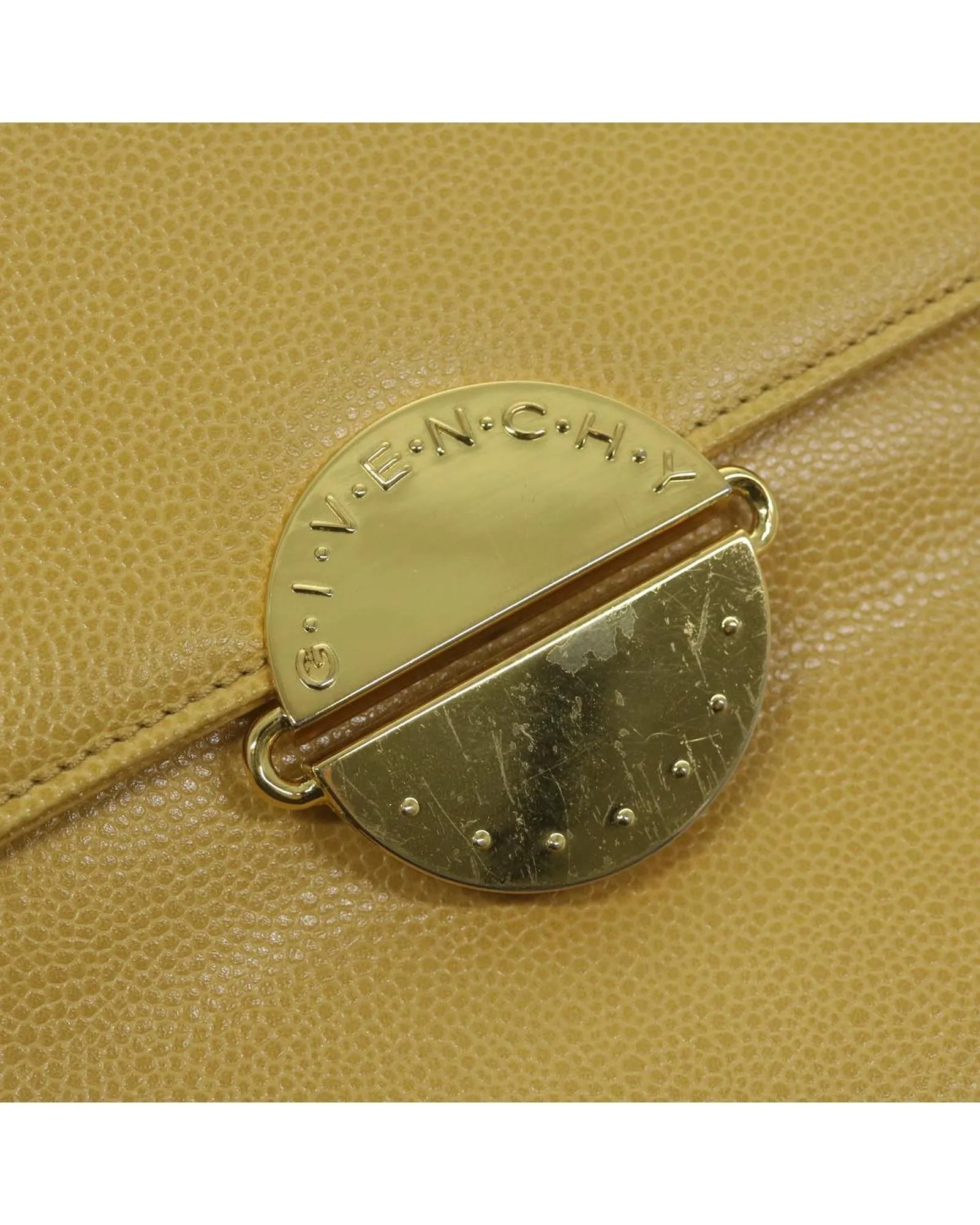 Yellow Leather Hand Bag by Givenchy